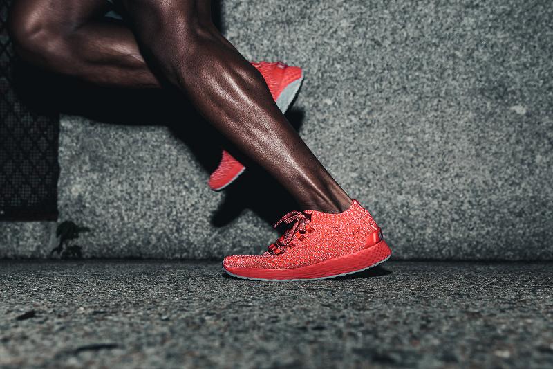 Men's Nobull Bright Reflective Knit Running Shoes Red | SG R2126V